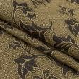 Тканини для декоративних подушок - Декор-гобелен листя плюща старе золото,коричневий