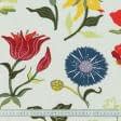 Ткани портьерные ткани - Декоративная ткань Клара цветы мультиколор