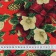 Ткани для дома - Сет сервировочный  Новогодний / Рождественник  фон красный  30х45 см  (153668)