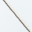 Тканини фурнітура для декора - Репсова стрічка з намистинами колір крем, бронза 25 мм