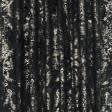 Ткани для декора - Велюр жаккард Вильнюс принт фон черный с золотым напылением