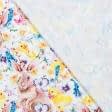 Тканини для декоративних подушок - Декоративна тканина Великодній колаж фон білий