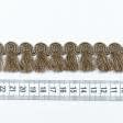 Ткани для одежды - Бахрома кисточки  КИРА матовые / коричневый  30 мм (25м)