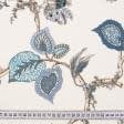 Ткани портьерные ткани - Декоративная ткань панама Рамас /RAMAS цветы мелкие,  бордова