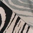 Тканини для хусток та бандан - Платтяний атлас Каліте принт зебра палево-чорна