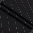 Тканини для чоловічих костюмів - Костюмна Марко черный в белую полоску