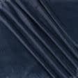 Ткани для сорочек и пижам - Плюш биэластан темно-синий