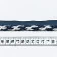 Тканини фурнітура для декора - Шнур окантувальний Корді / CORD колір білий, синій 10 мм