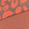 Тканини для костюмів - Трикотаж принт леопард коричневий/помаранчевий