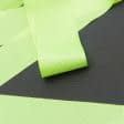 Тканини тасьма - Репсова стрічка Грогрен колір ультра салатовий 41 мм