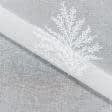 Ткани для декора - Тюль вышивка Деревья белый с утяжелителем