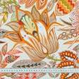 Ткани для декоративных подушек - Декоративная ткань паола цветы/paola  мандарин