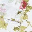 Тканини готові вироби - Штора лонета Флорал  квіти молочний 150/270 см  (161174)