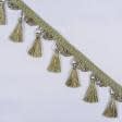 Тканини фурнітура для декора - Бахрома Бріджит китиця оливка меланж
