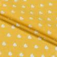 Тканини для дитячої постільної білизни - Бязь набивна сердечки жовтий