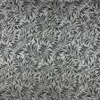 Ткани портьерные ткани - Декоративная ткань Роял листья серо-черные фон мокрый песок