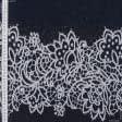Тканини для піджаків - Костюмна фукро з люрексом купон візерунок білий на синьому