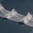 Ткани готовые изделия - Тесьма шторная Три складки прозрачная КС-1:2 50мм±0.5мм/50м