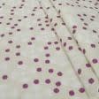 Тканини спец.тканини - Декоративна тканина Луна квіточки, горошки фуксія фон світло бежевий