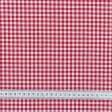 Тканини портьєрні тканини - Декоративна тканина клітка дрібна рубі бордовий