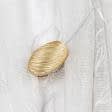 Ткани фурнитура для дома - Магнитный подхват овал матовое золото 55*33 мм, с тросиком 43.5 см (1шт)