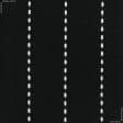 Тканини віскоза, полівіскоза - Костюмна Мінкс біла смужка пунктир на чорному