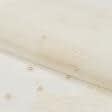 Ткани гардинные ткани - Тюль вышивка Жемчужинка вензель мелкий молочный(купон)