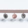Ткани фурнитура для декора - Тесьма репсовая с помпонами Ирма цвет розовый, серый 20 мм