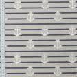 Ткани для декоративных подушек - Декоративная ткань Якоря морская тематика молочный, синий