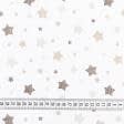 Тканини для дитячої постільної білизни - Ситець-67 ТКЧ зірки коричнево-беживі