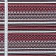 Тканини для декоративних подушок - Гобелен Українська вишивка -1 червоний, чорний