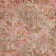 Тканини велюр/оксамит - Велюр Хармоні принт пейслі помаранчево-рожевий