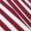 Ткани для портьер - Декоративная ткань лонета Полоса лесная ягода, молочный