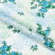 Тканини для сорочок і піжам - Ситець 67-ТКЧ яблуневий цвіт блакитний