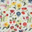 Ткани портьерные ткани - Декоративная ткань Клара цветы мультиколор