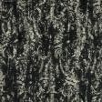 Тканини для штор - Велюр жакард Вільнюс принт фон чорний із золотим напиленням