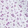 Ткани для детской одежды - Фланель белоземельная сердца розовый