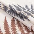 Тканини бязь - Бязь набивна ГОЛД DW листя папороті коричневий