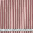 Тканини для скатертин - Декоративна тканина Рустікана смуга колір вишня