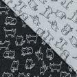 Ткани портьерные ткани - Декоративная ткань коты /caty / черный
