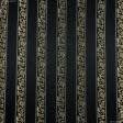 Ткани портьерные ткани - Портьерная ткань Нелли полоса вязь фон черный