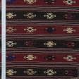 Тканини для перетяжки меблів - Гобелен Орнамент-130 чорний,червоний,св.беж,синій