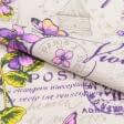 Ткани для полотенец - Ткань полотеничная вафельная набивная цветы и бабочки