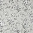 Ткани портьерные ткани - Декоративная ткань панама Рокси/ROXY цветы серый
