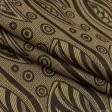 Тканини для перетяжки меблів - Декор-гобелен Прего колір старе золото, коричневий