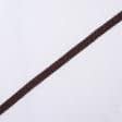 Тканини фурнітура для декора - Тасьма Бріджит широка колір шоколад 15 мм