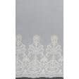 Ткани гардинные ткани - Тюль микросетка вышивка Романс молочная,бежевая  с фестоном