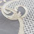 Ткани сетка - Тюль сетка вышивка Джованна крем-золото с фестоном