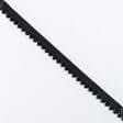 Ткани фурнитура для декоративных изделий - Репсова лента с бусинами черная 25 мм