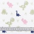 Ткани для детской одежды - Ситец 67-ТКЧ детский динозавры